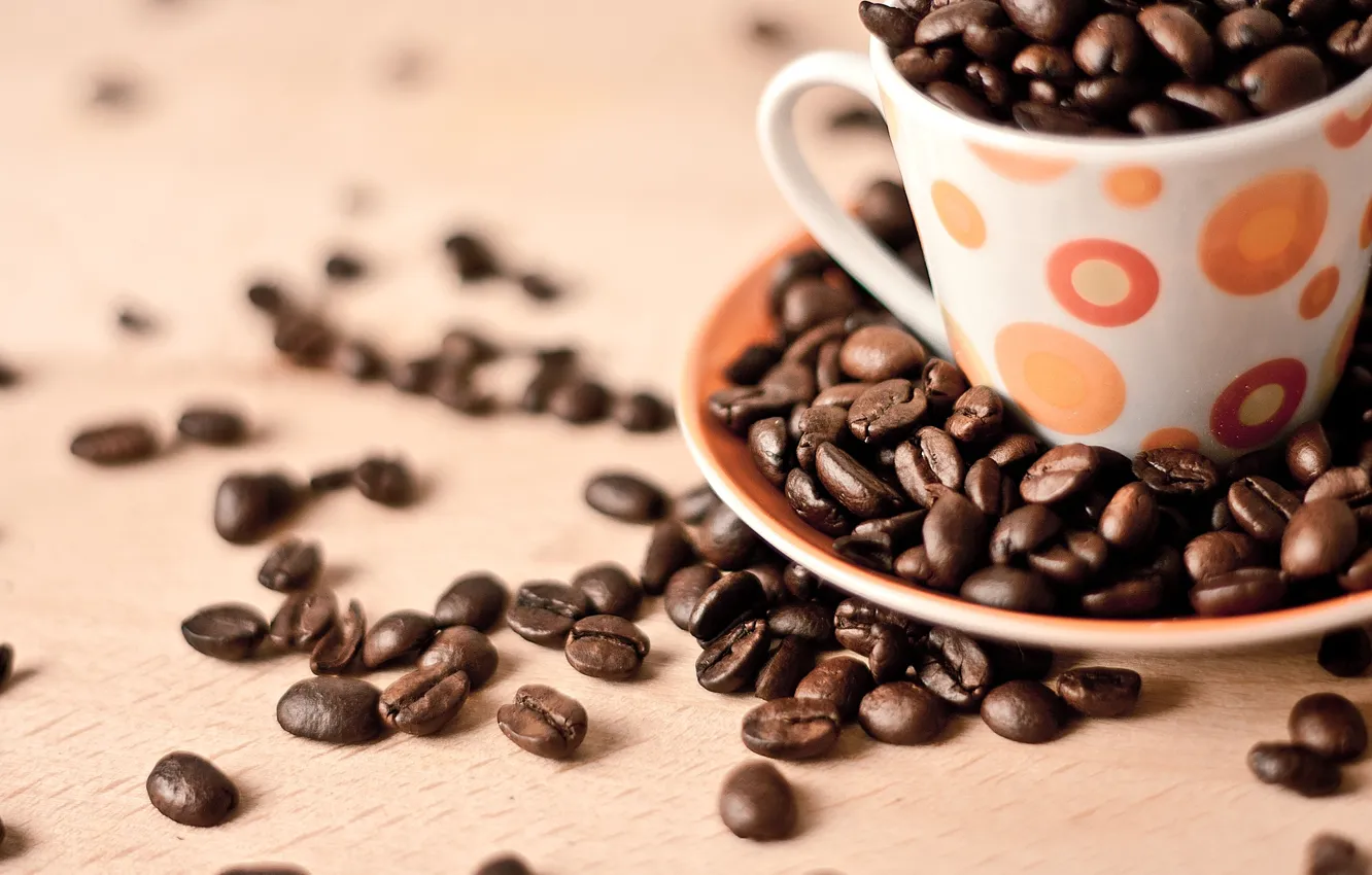 Photo wallpaper background, widescreen, Wallpaper, coffee, food, grain, mug, Cup