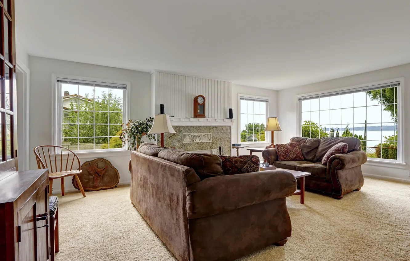 Photo wallpaper design, photo, sofa, interior, living room