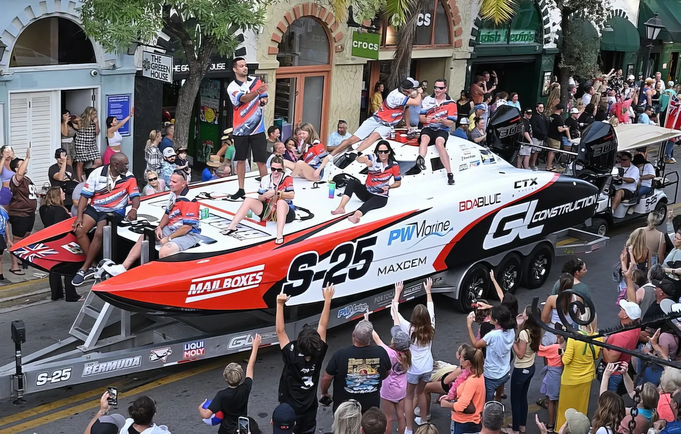 Photo wallpaper race, boat, speed