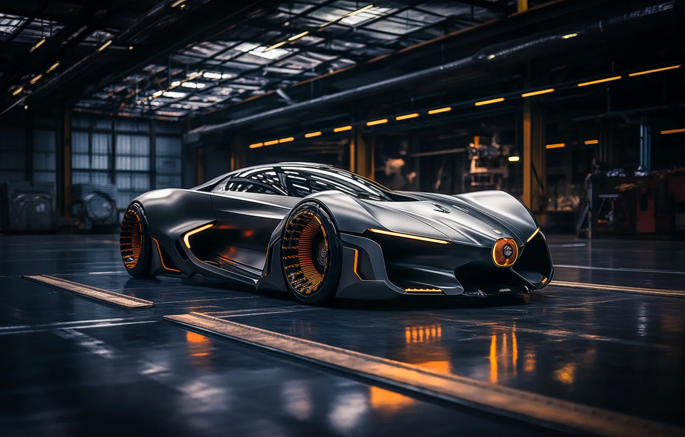 Photo wallpaper auto, wheelbarrow, speed