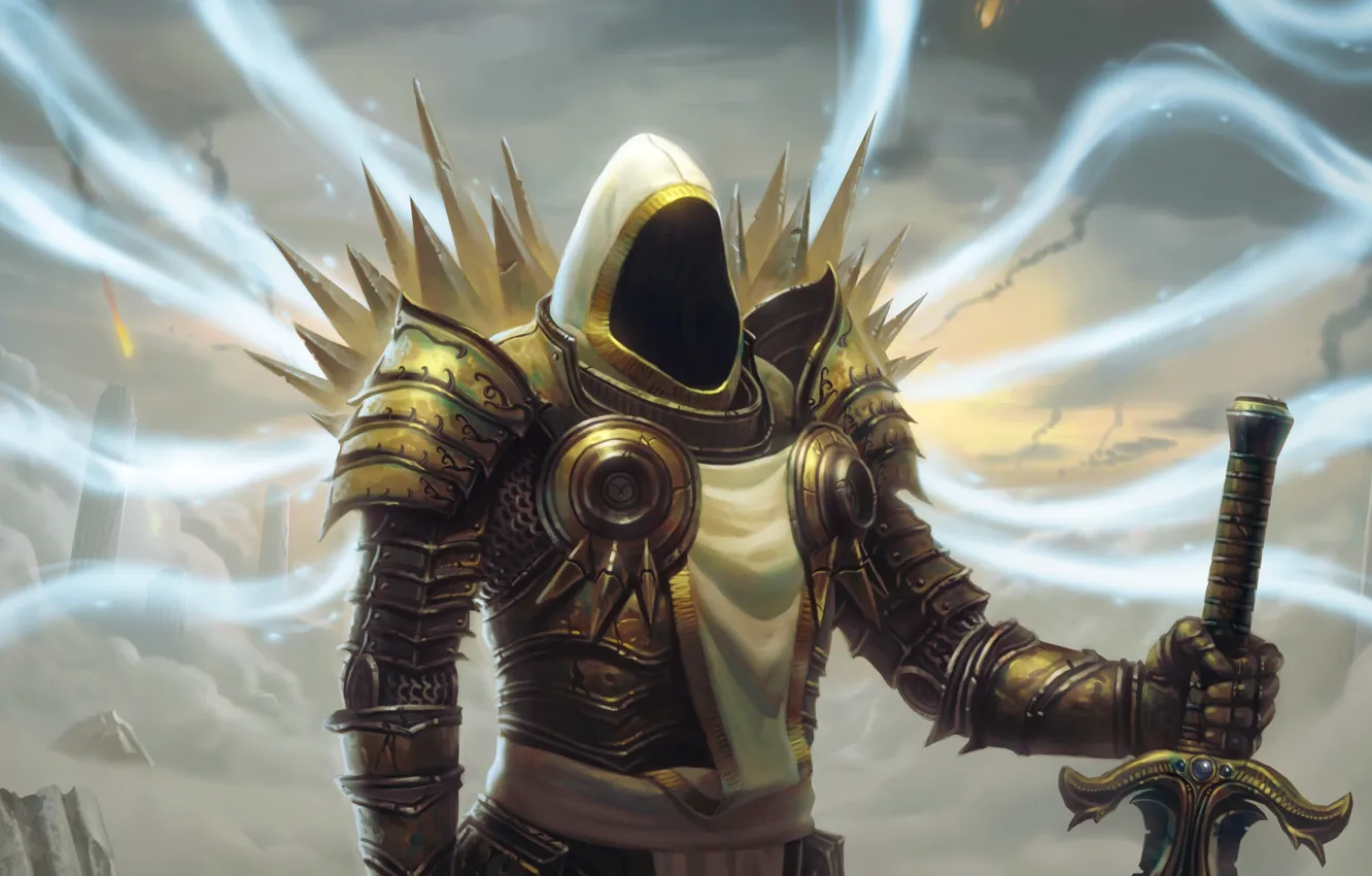 Photo wallpaper Diablo 3, angel, Archangel, Tyrael, Archangel of Justice