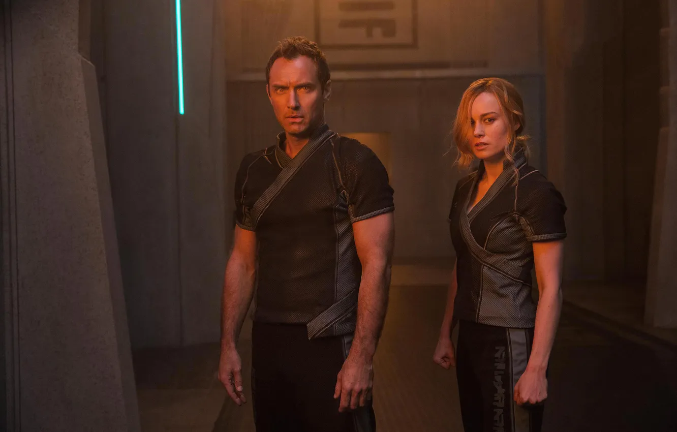 Photo wallpaper frame, Jude Law, Marvel, comic, Jude Law, Carol Danvers, Captain Marvel, Captain Marvel