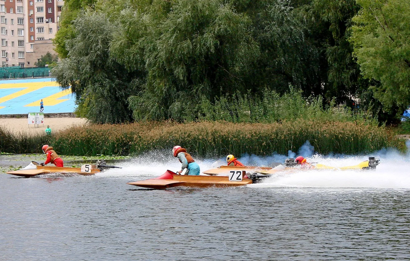 Photo wallpaper race, boat, speed