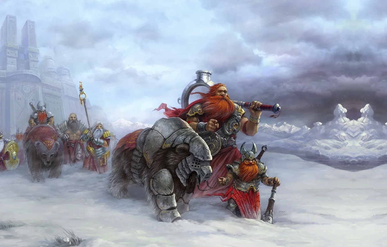 Photo wallpaper fantasy, the game, art, hike, army, Heroes of Might and Magic V (game poster2), Roman …