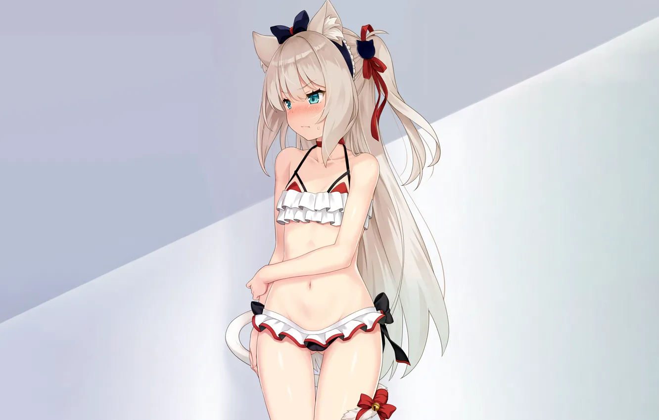 Photo wallpaper girl, sexy, Cameltoe, cleavage, long hair, boobs, anime, beautiful