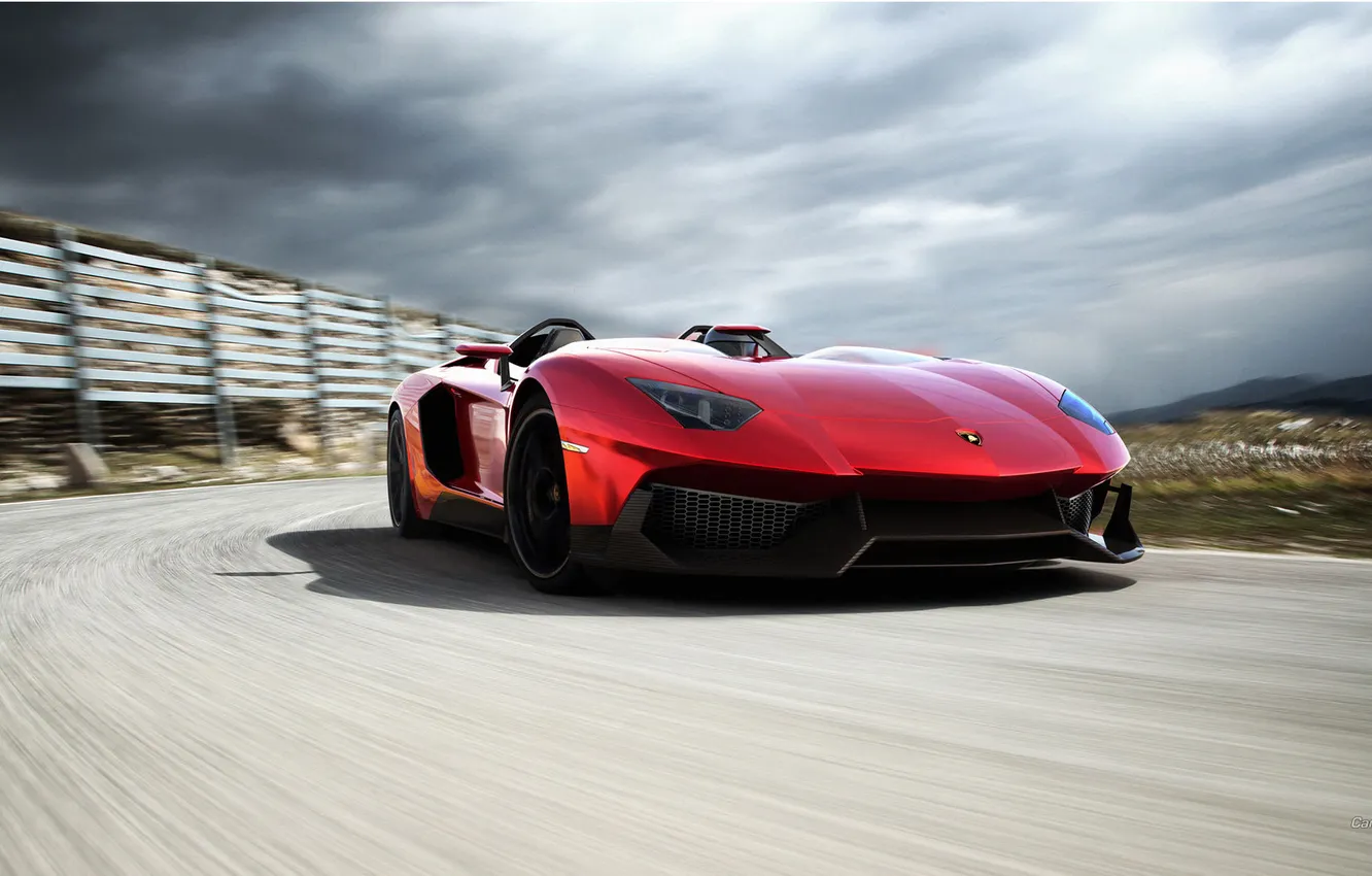 Photo wallpaper red, the concept, red, car, Voitur, Lamborghini, new, new