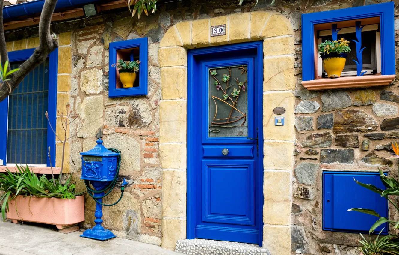 Photo wallpaper flowers, home, the door, window, Inbox