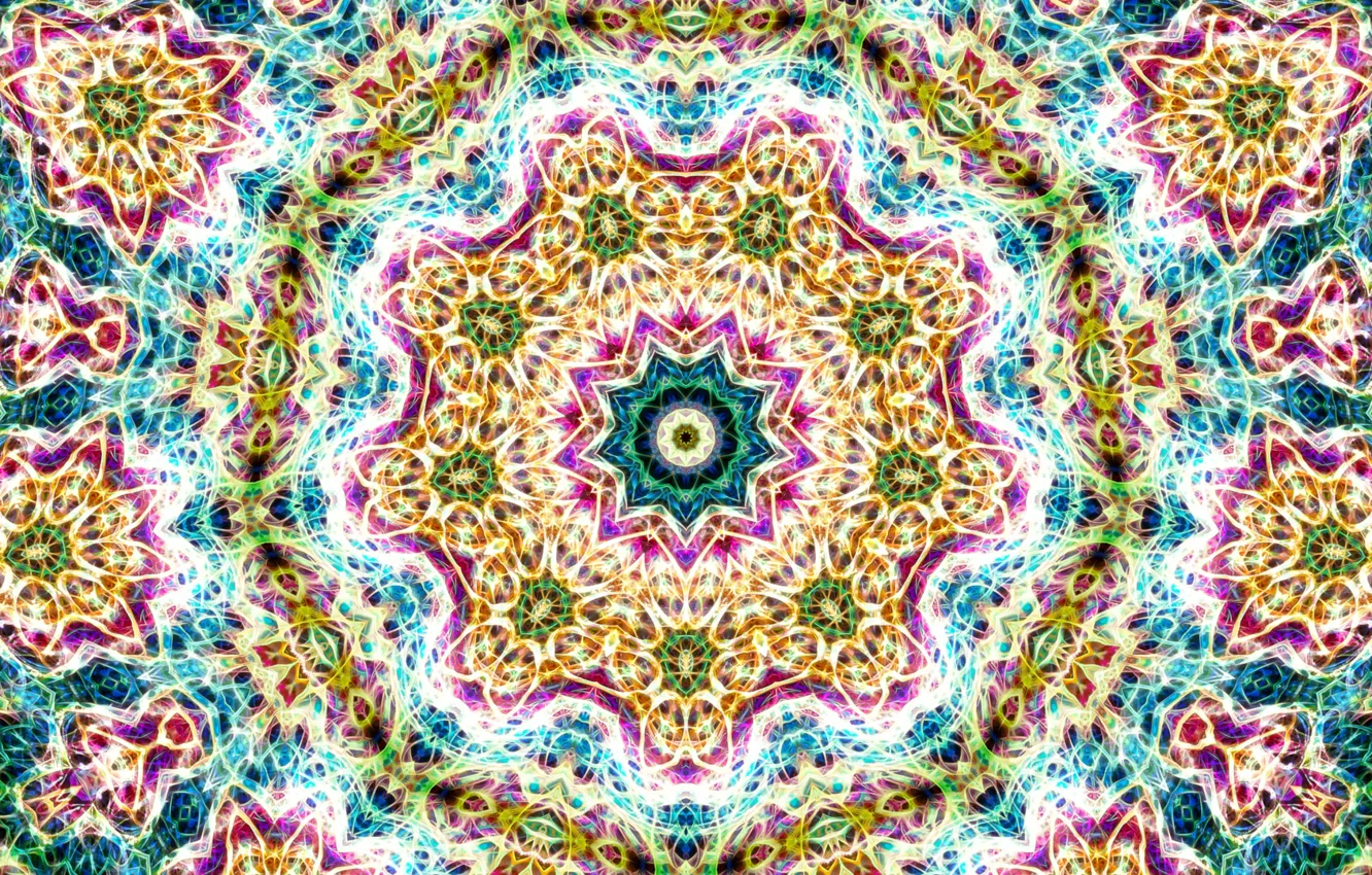 Photo wallpaper Fractal, Mandala, Symmetry