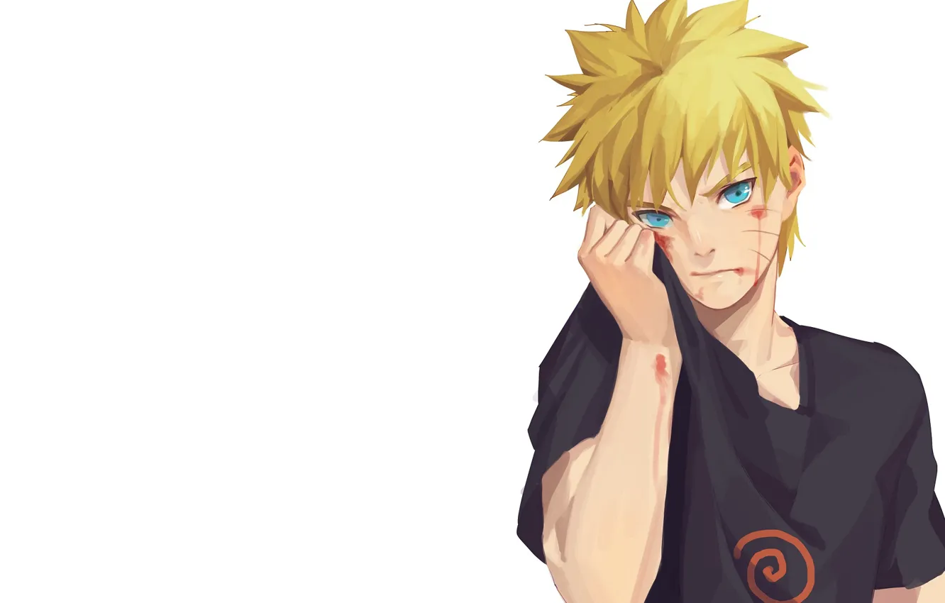 Photo wallpaper blood, Naruto, Uzumaki Naruto