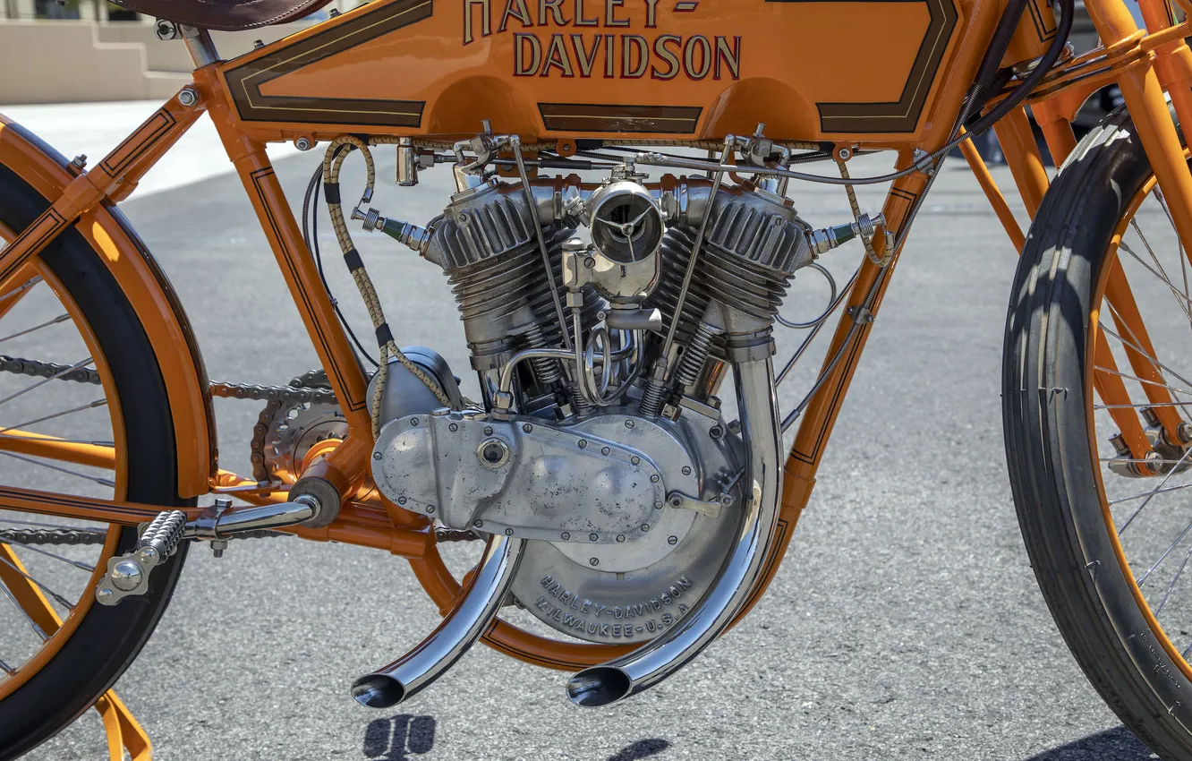 Photo wallpaper Harley-Davidson, 1915, retro motorcycles, Harley-Davidson 11K, retro motorcycles