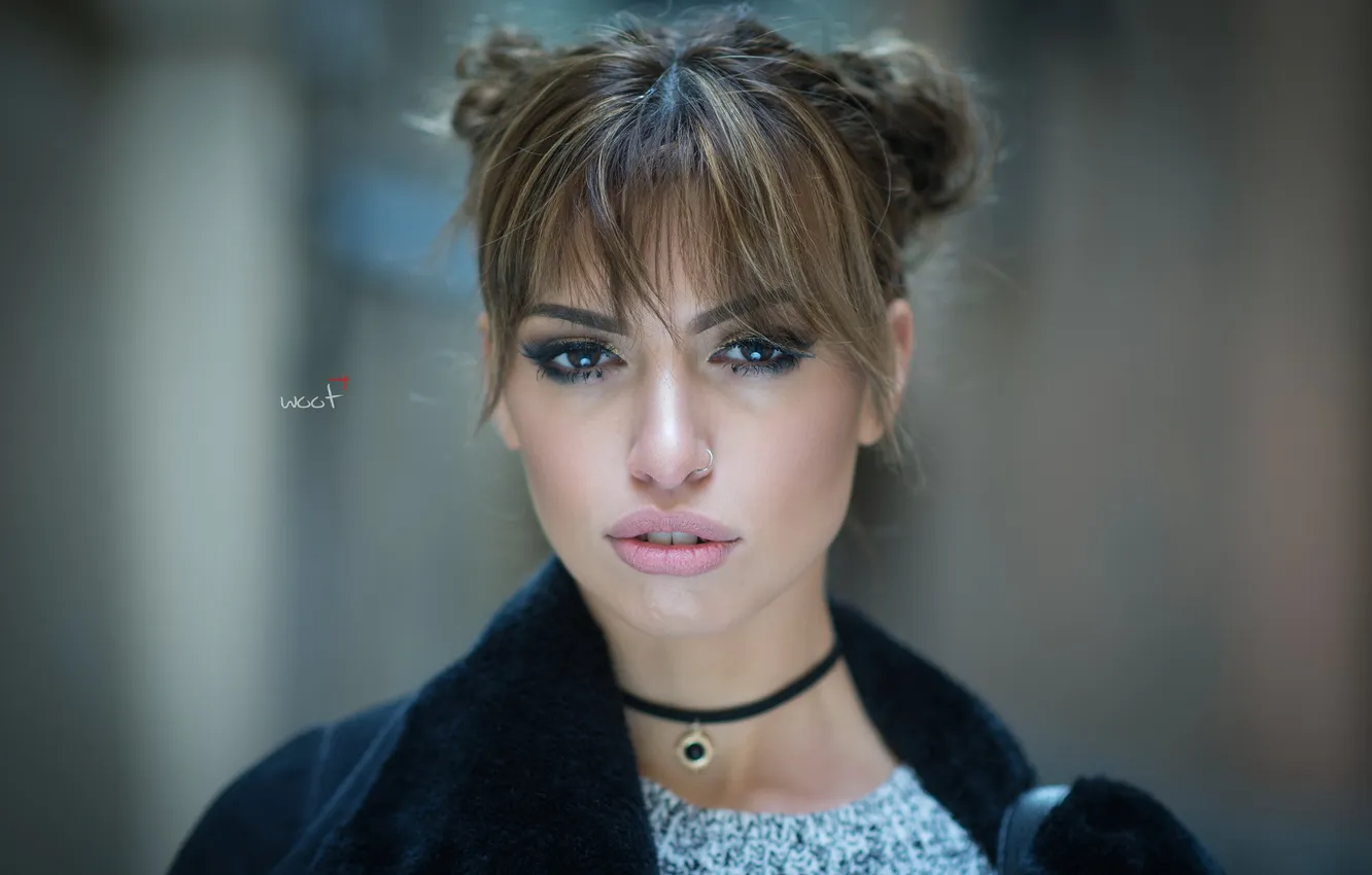 Photo wallpaper look, girl, portrait