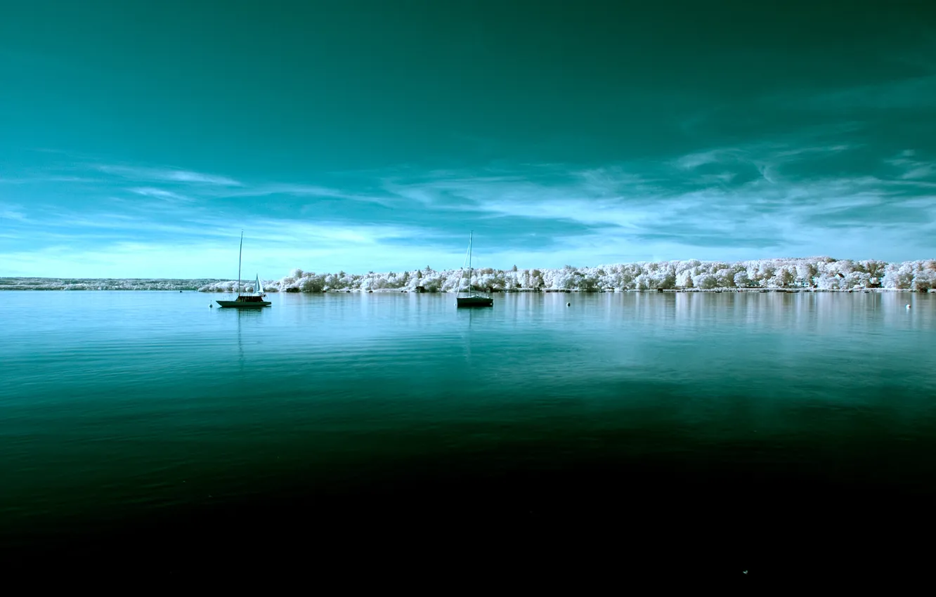 Photo wallpaper ice, water, snow