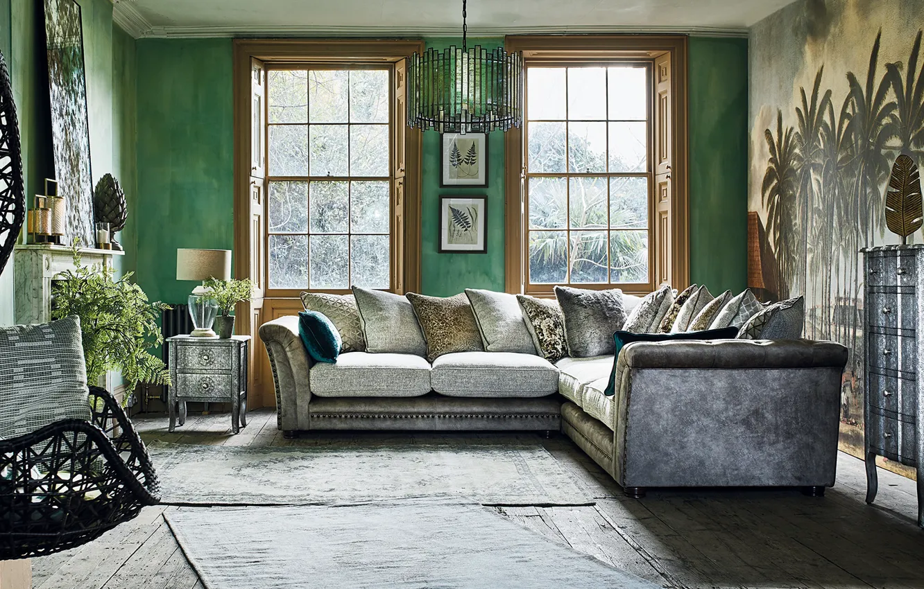 Photo wallpaper design, style, interior, fireplace, living room, Barker Stonehouse Hidden Treasures