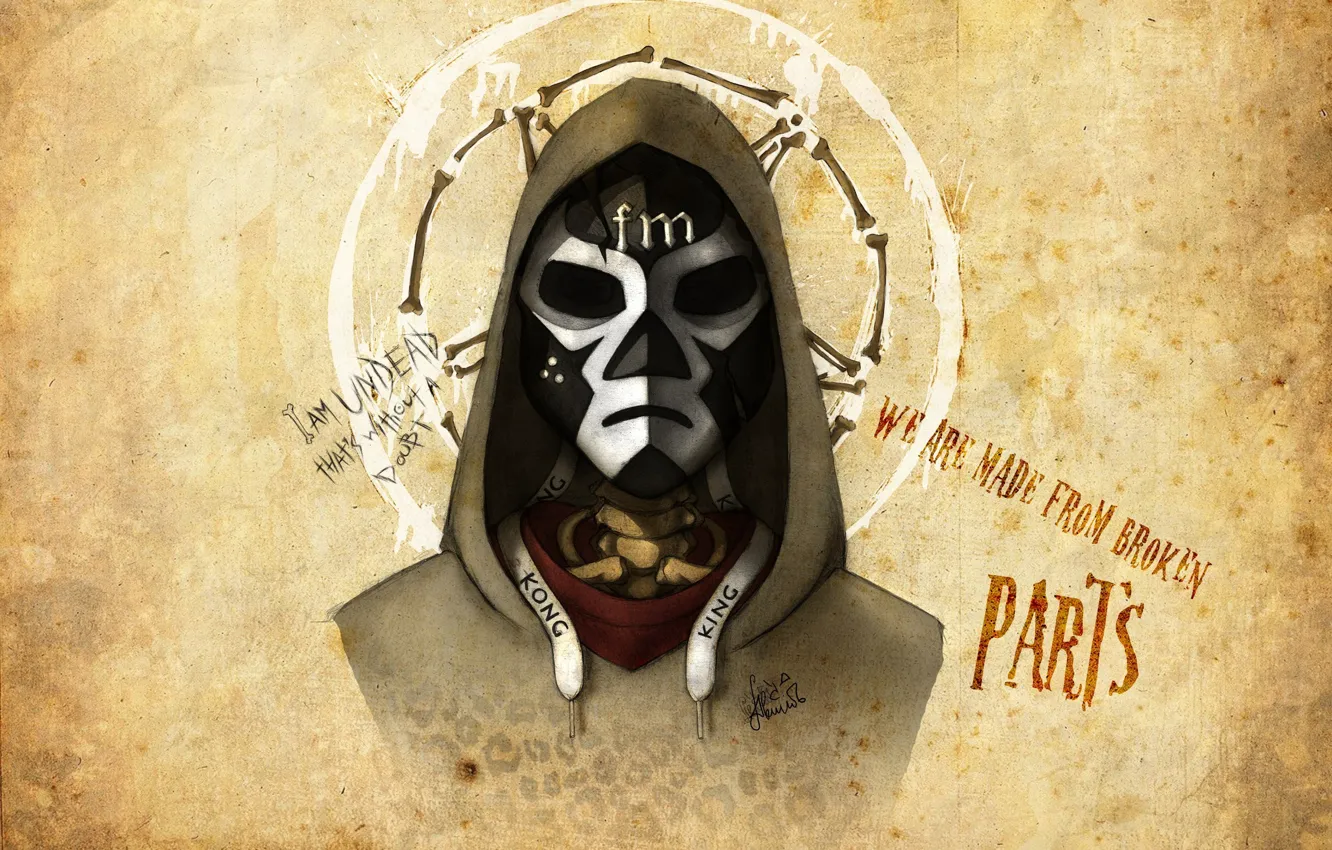 Photo wallpaper Mask, Funny Man, Hollywood Undead, Notes from the Underground