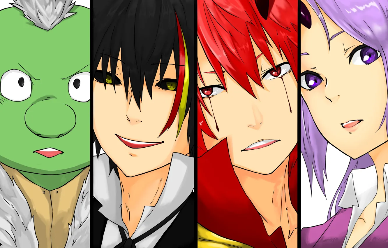 Photo wallpaper collage, anime, characters