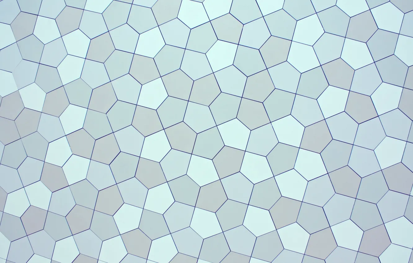 Photo wallpaper line, mosaic, hexagons