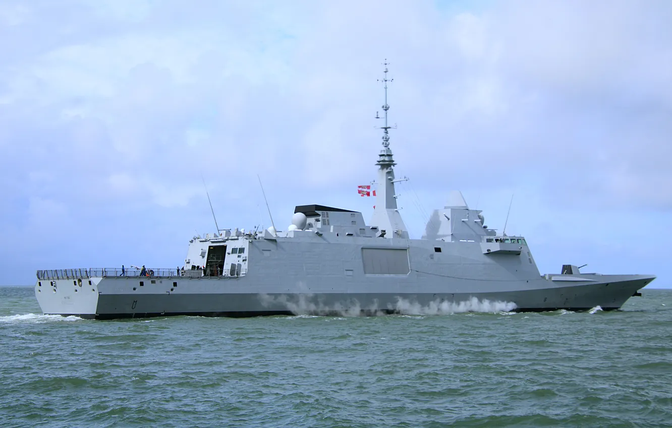 Photo wallpaper frigate, normandie, French Navy, FREMM