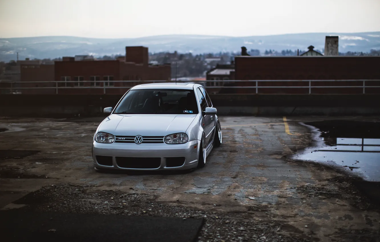 Photo wallpaper Golf, R32, Golf, front, Volkswagen, VolksWagen, Mk4