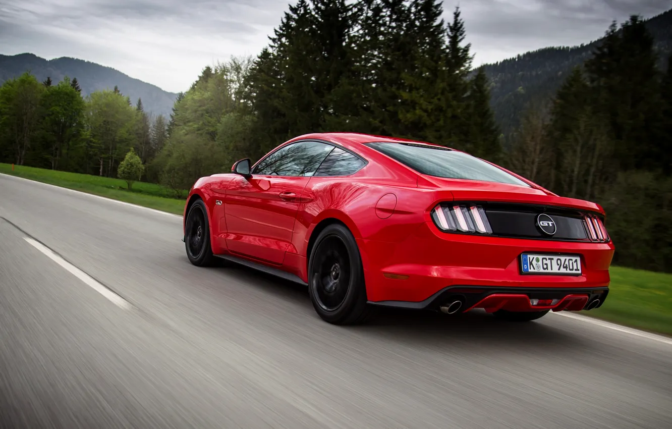 Photo wallpaper Mustang, Ford, Mustang, Ford, 2015, EU-spec