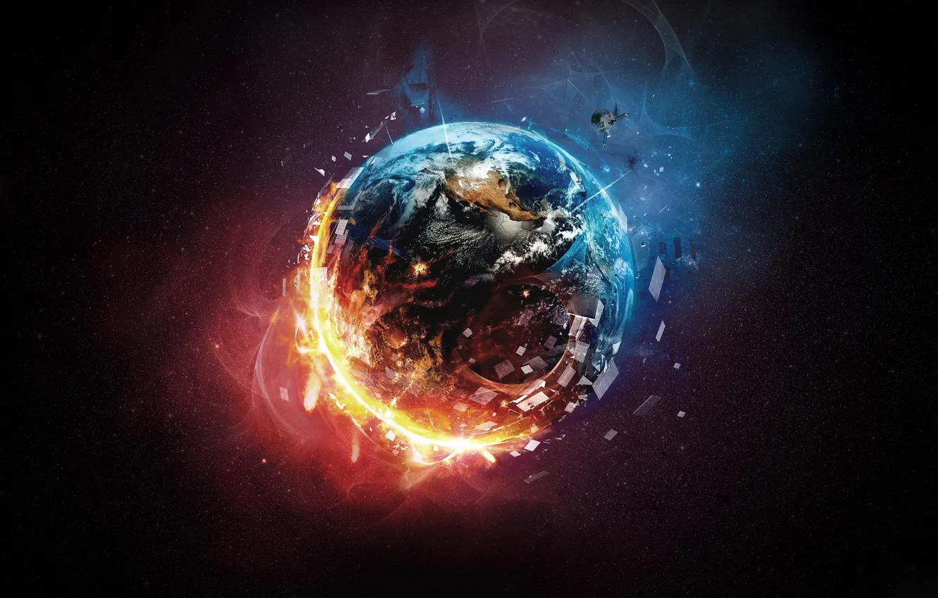 Photo wallpaper light, earth, inqontrol