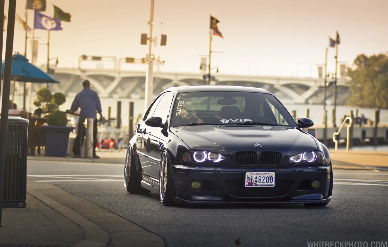 Photo wallpaper BMW, Germany, tuning, E46, low, stance, bad boy