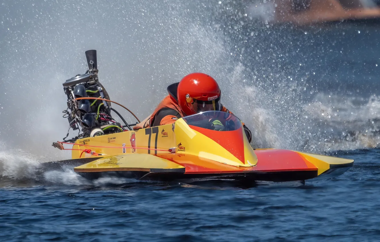 Photo wallpaper race, boat, speed