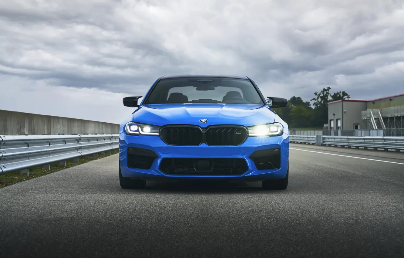 Photo wallpaper Blue, F90, M5 Competition, Daytime Running Lights