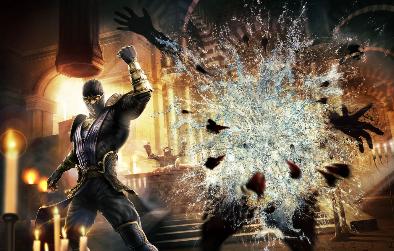 Photo wallpaper rain, 2011, mk9, Kombat, Mortal