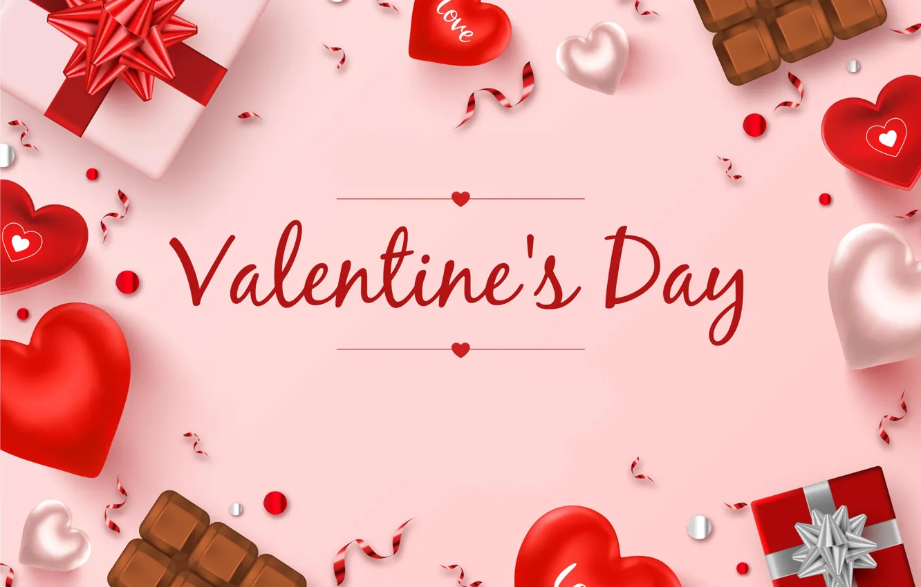 Photo wallpaper love, holiday, heart, hearts, Valentine's day, Valentine's day