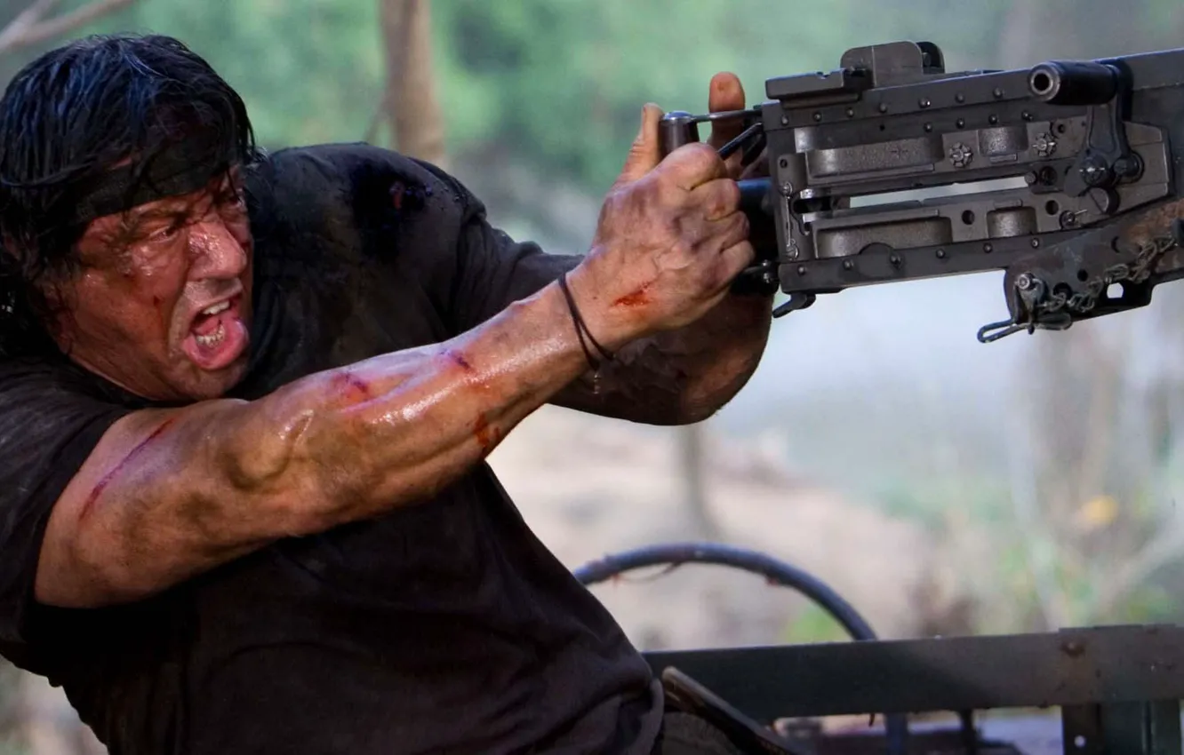 Photo wallpaper Sylvester Stallone, character, Rambo