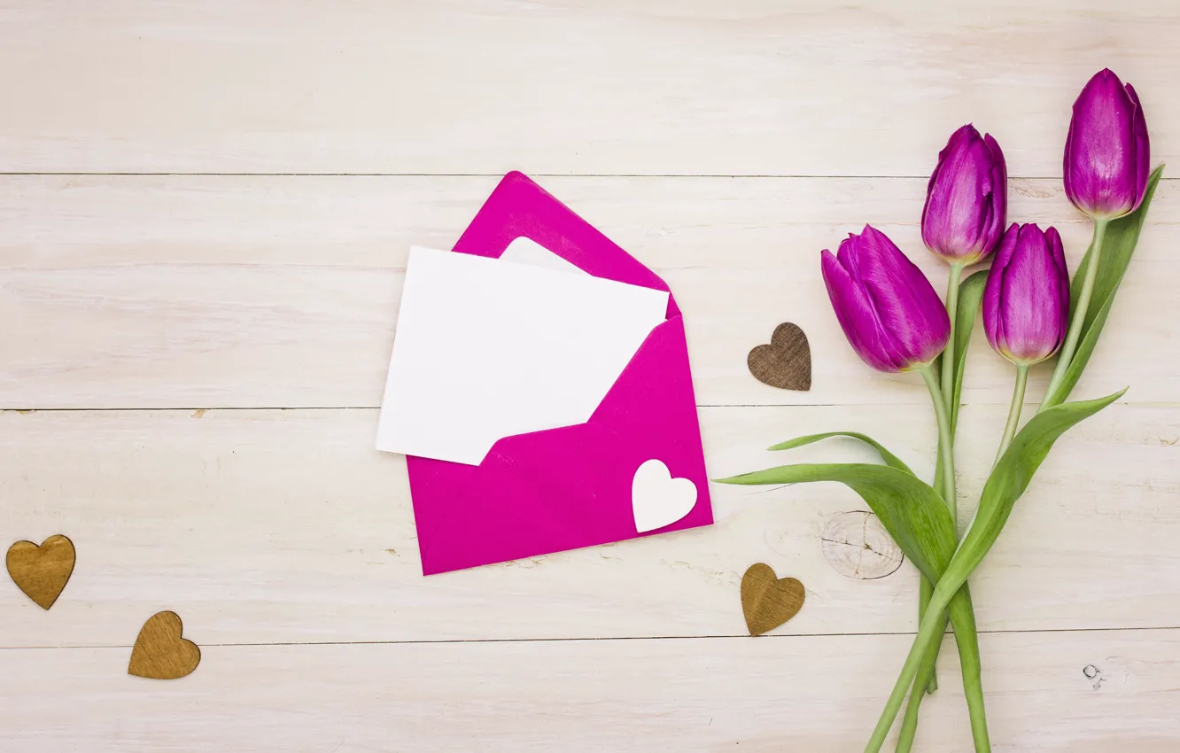 Photo wallpaper background, tulips, wood, tulip, bouguet