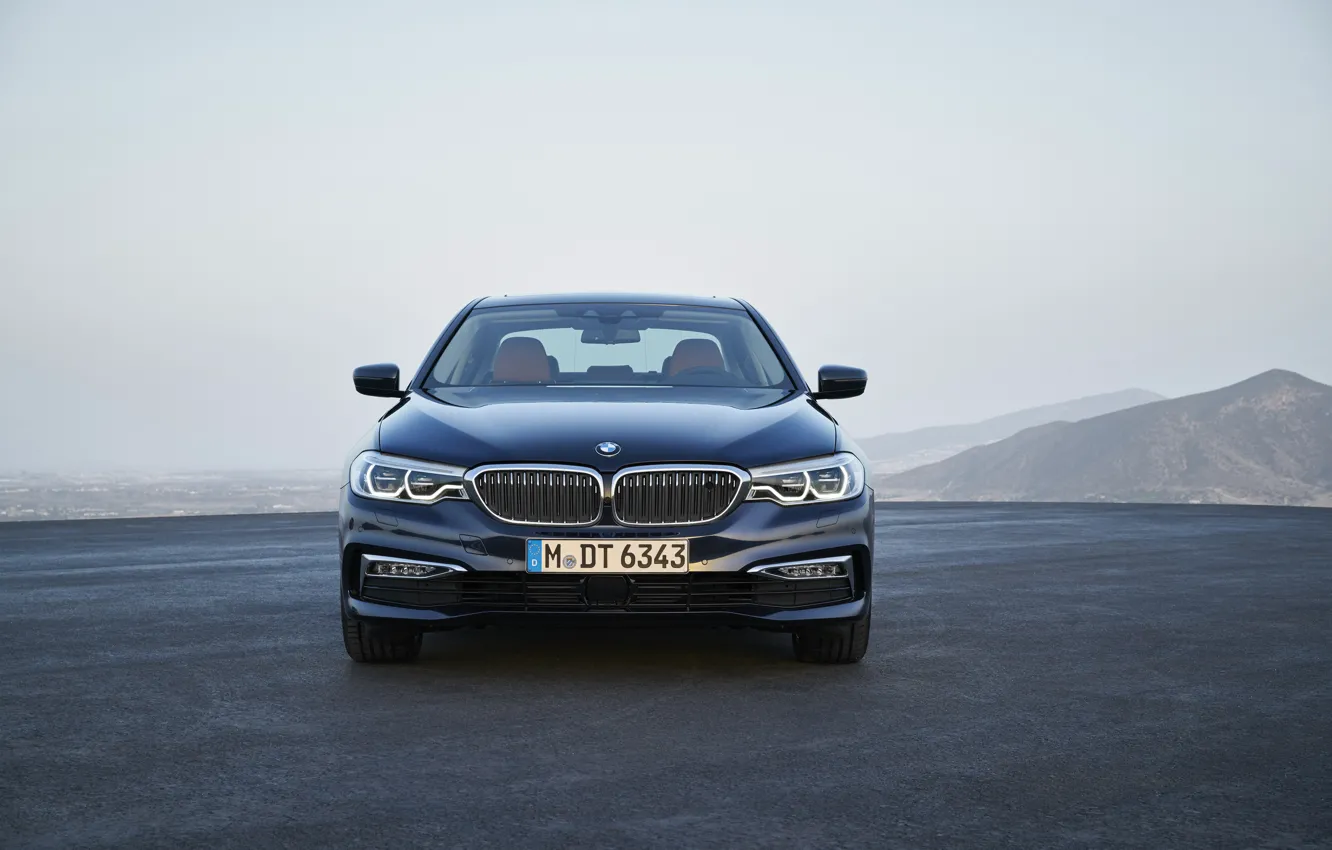 Photo wallpaper the sky, BMW, sedan, front view, xDrive, 530d, Luxury Line, 5