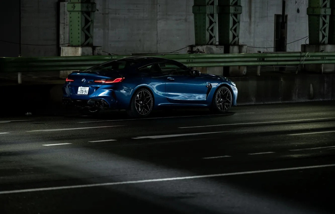 Photo wallpaper coupe, BMW, Coupe, in the shadows, 2020, BMW M8, two-door, M8