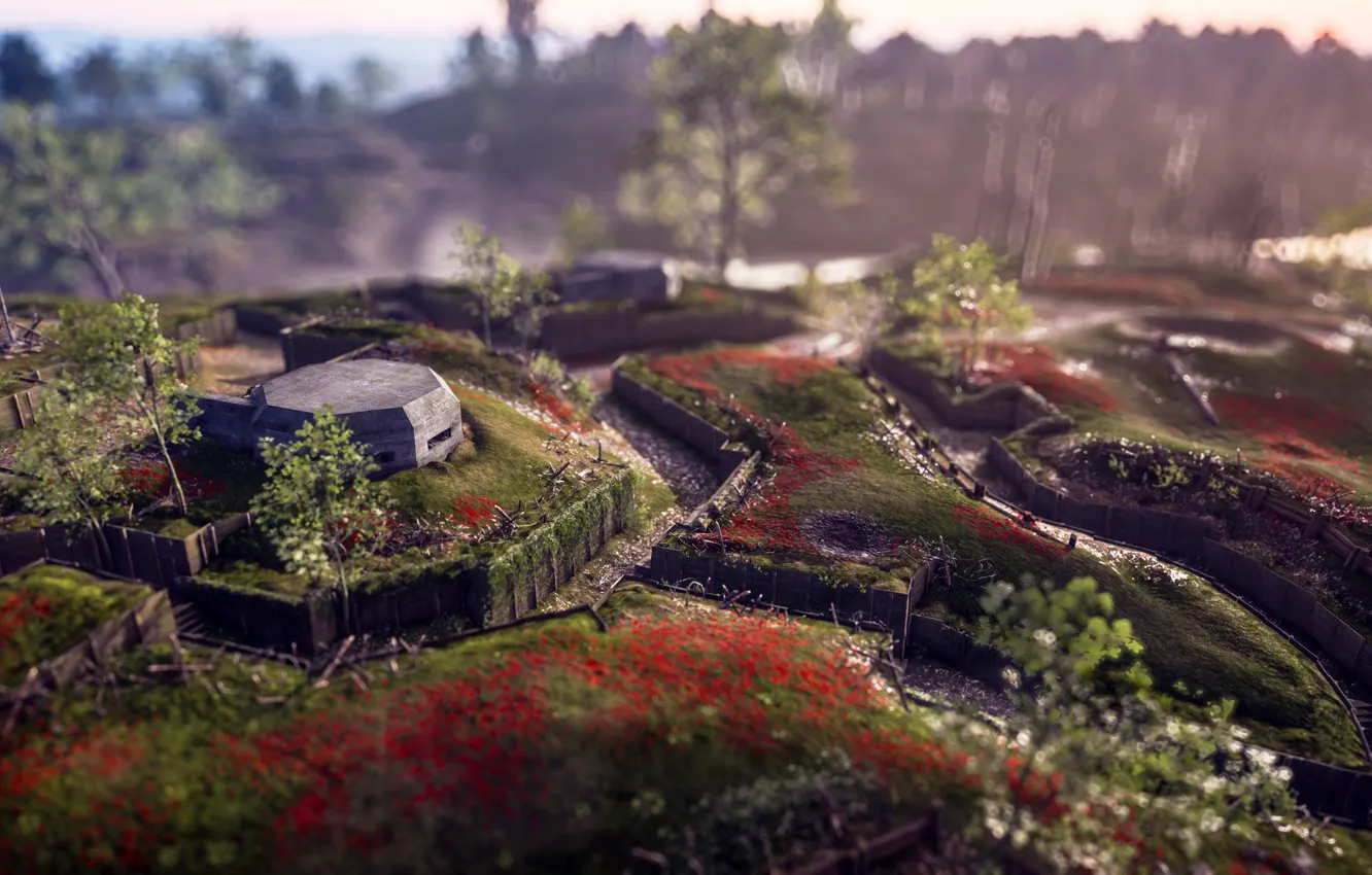 Photo wallpaper warrior, Electronic Arts, the trench, Battlefield 1