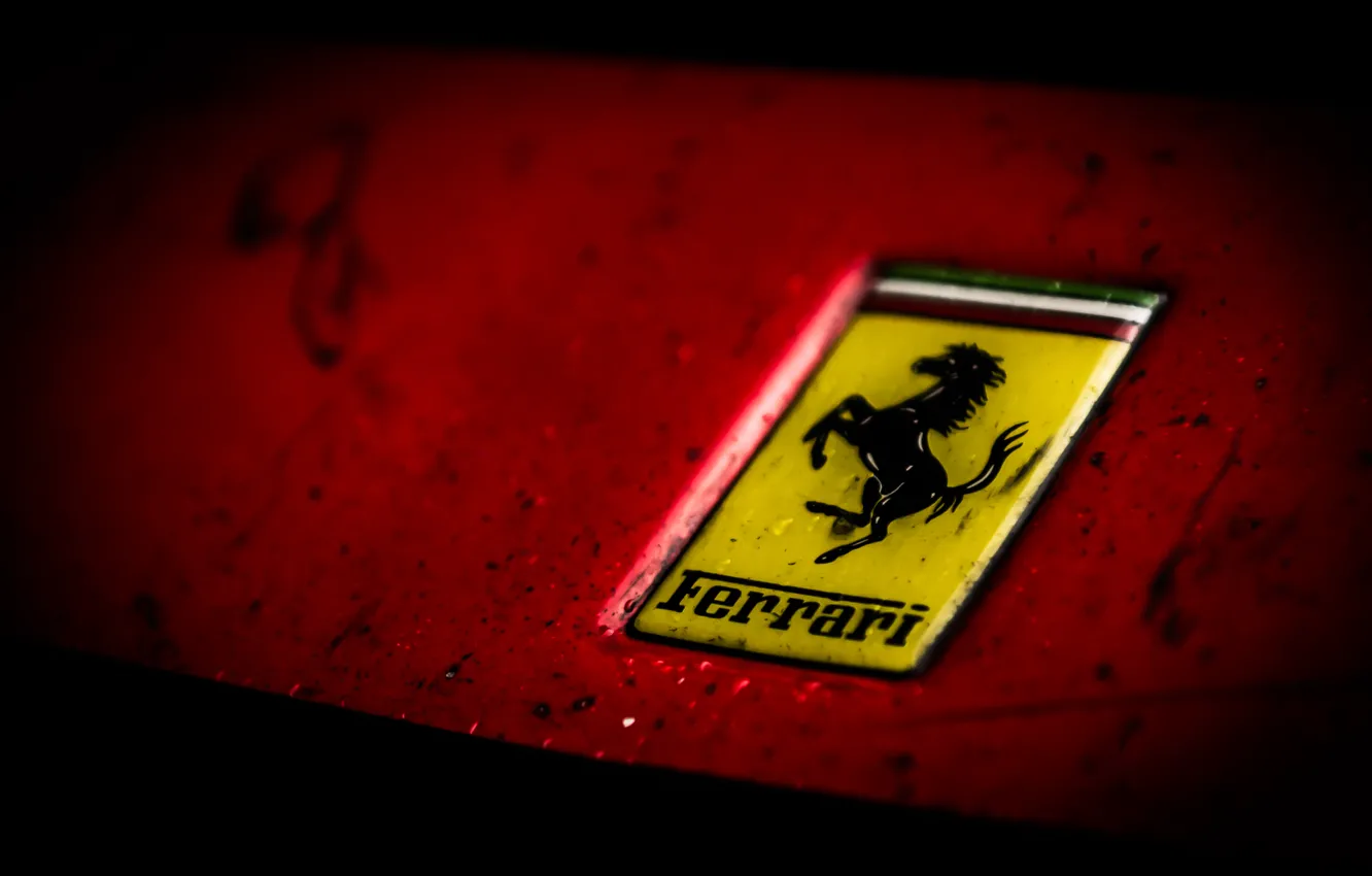 Photo wallpaper Red, Ferrari, Logo, Ferrari