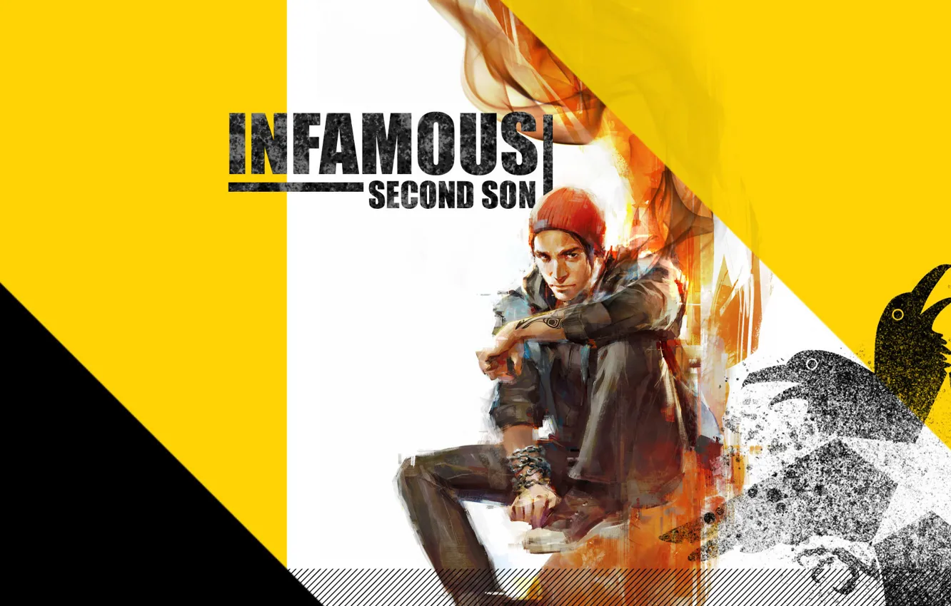 Photo wallpaper stars, hat, smoke, chain, guy, Raven, GAME INFORMER, inFamous: Second Son