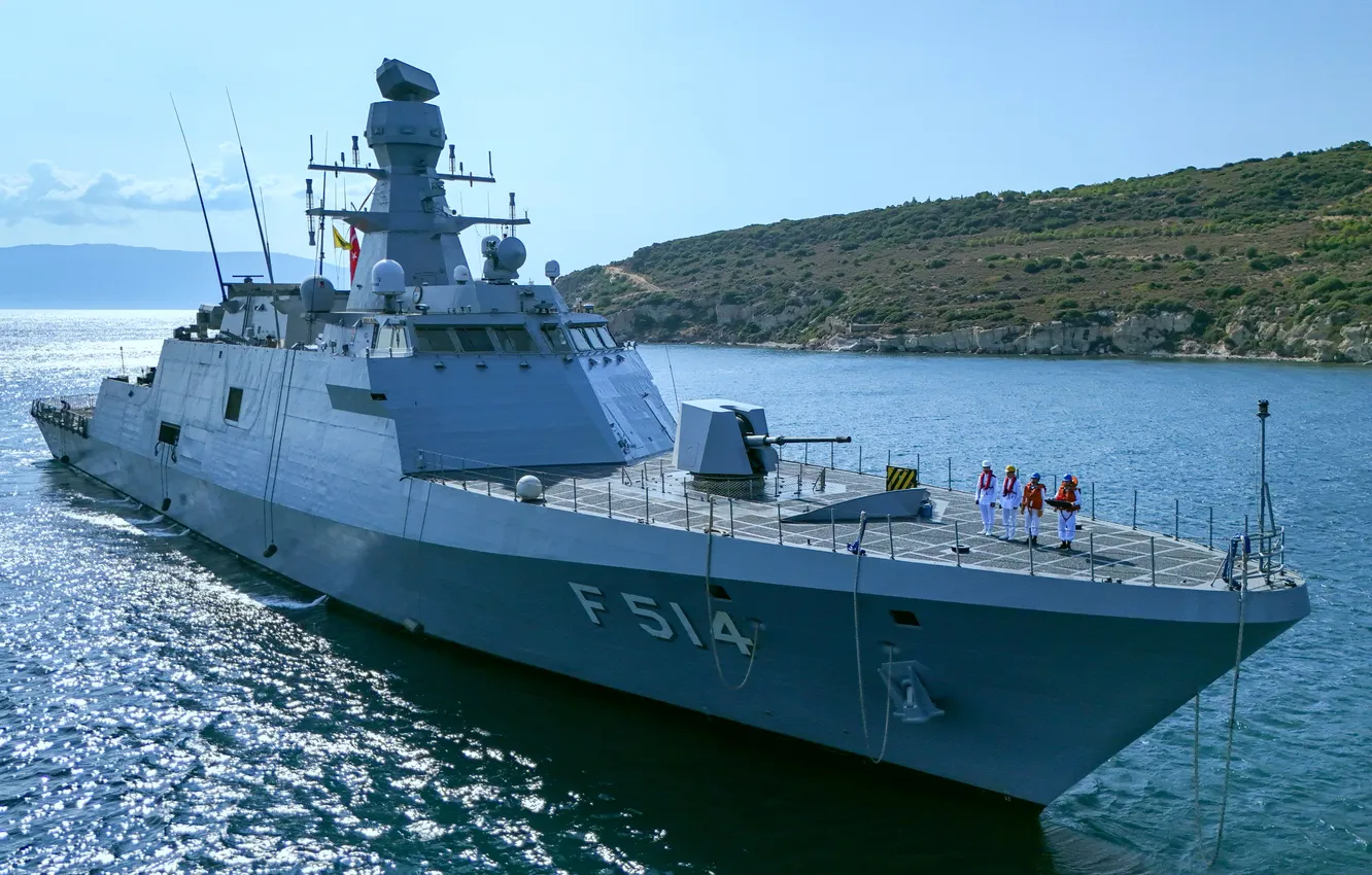 Photo wallpaper Corvette, Turkish Navy, TCG Kinaliada