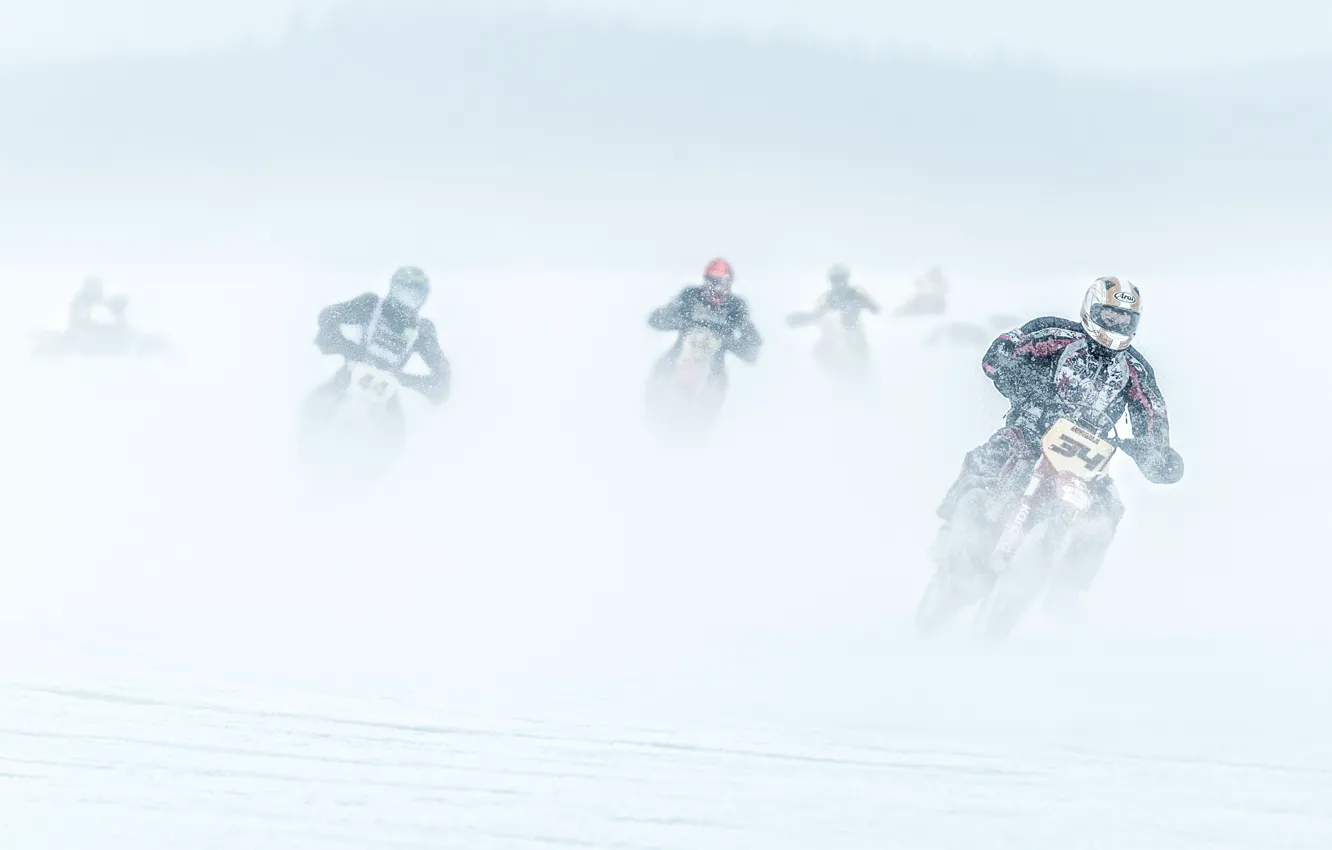 Photo wallpaper race, sport, motorcycle