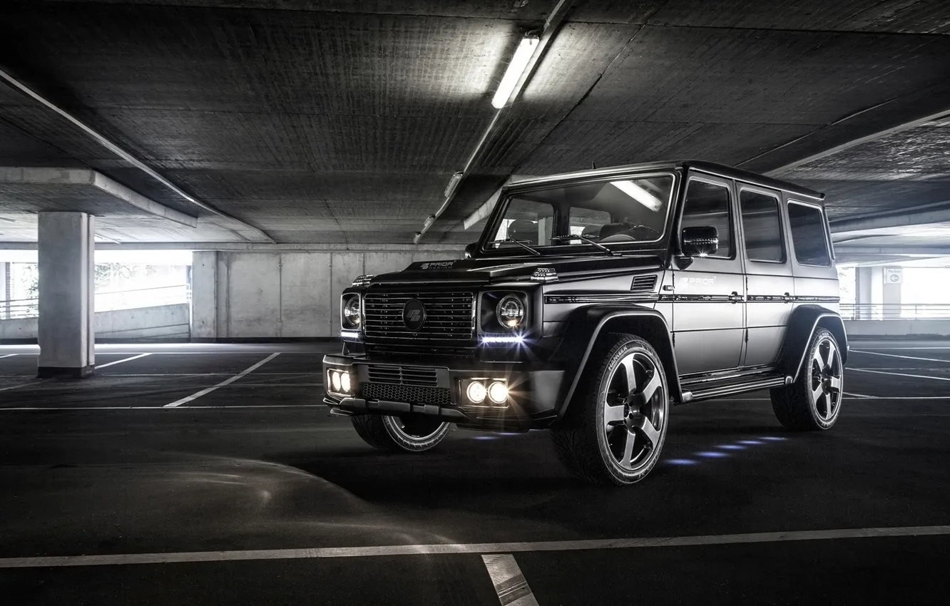 Photo wallpaper tuning, Mercedes-Benz, Mercedes, Parking, tuning, the front, Prior Design, G-Class