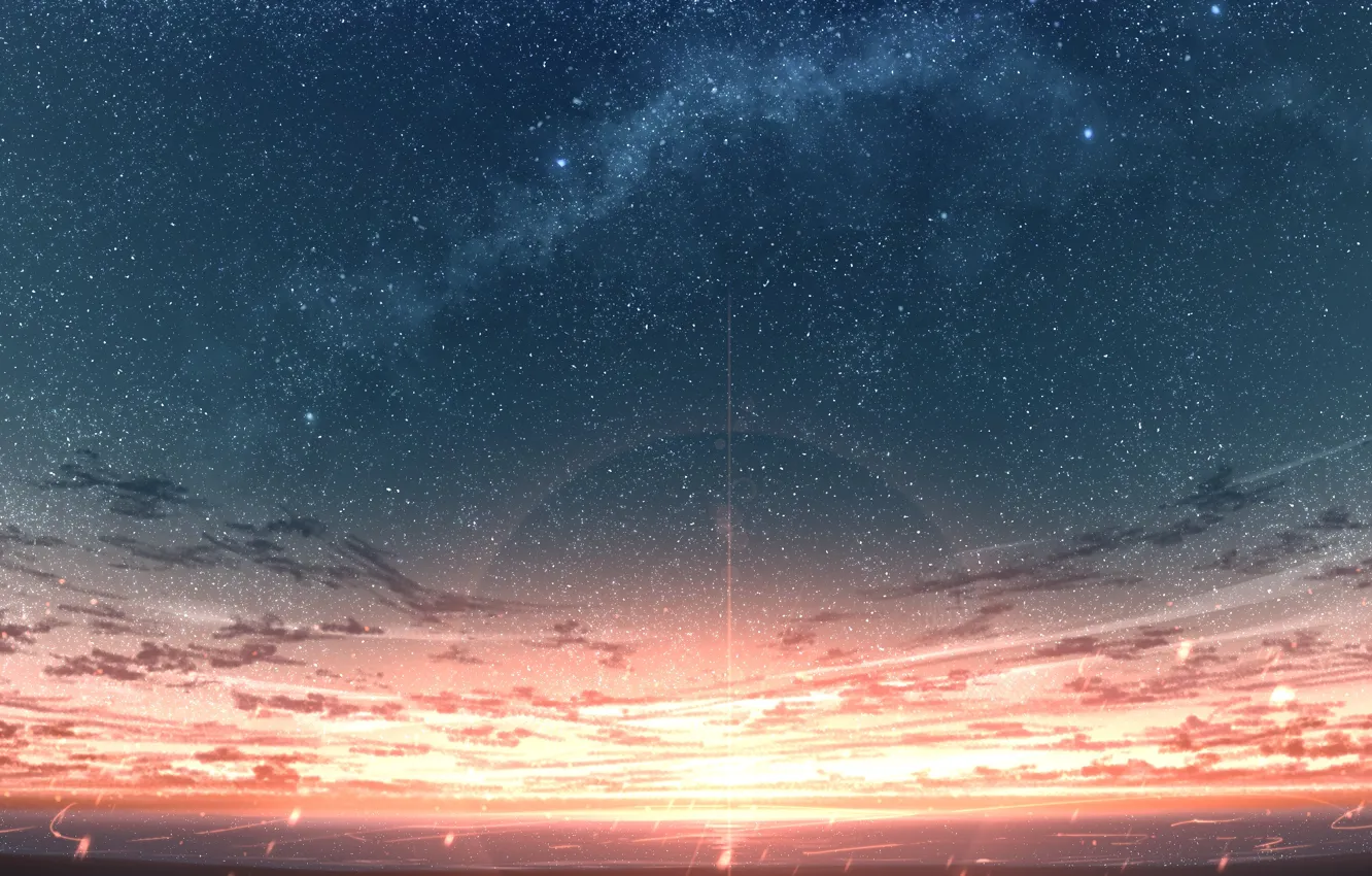 Photo wallpaper sea, the sky, the sun, sunset, Rune Xiao