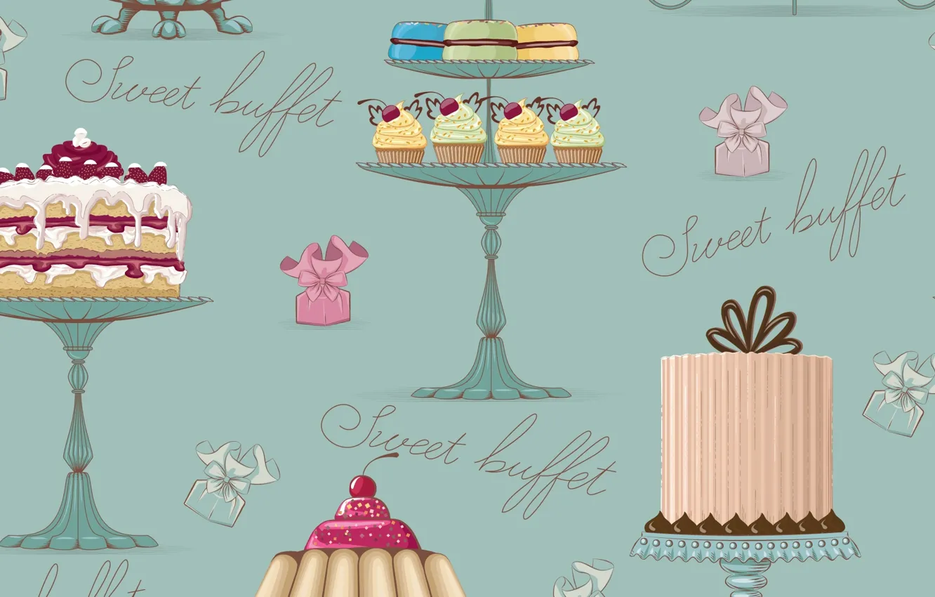 Photo wallpaper the sweetness, texture, texture, cakes, sweets, cakes
