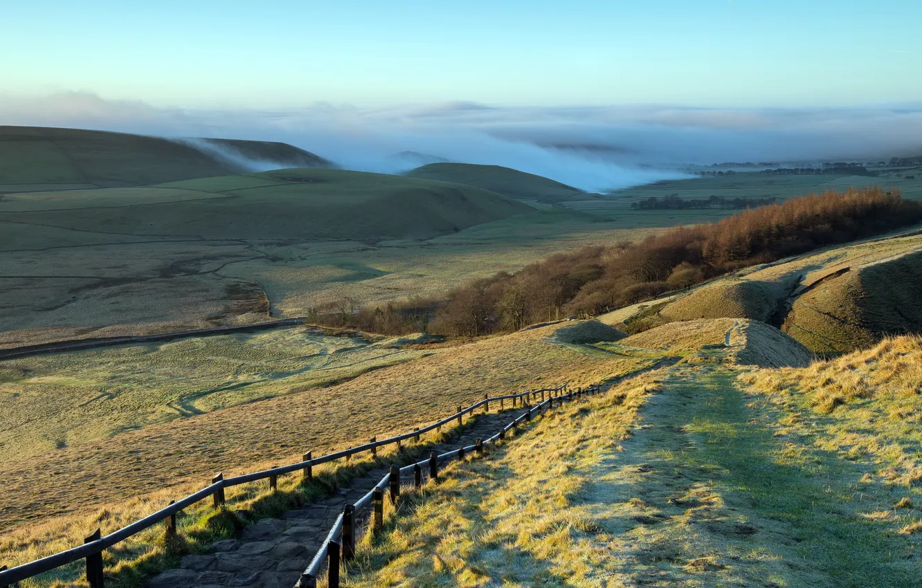Photo wallpaper field, the sky, landscape