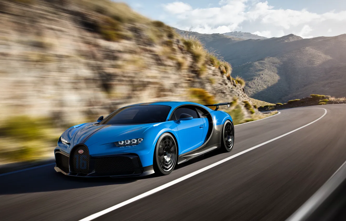 Photo wallpaper speed, Bugatti, hypercar, Chiron, 2020, Pur Sport