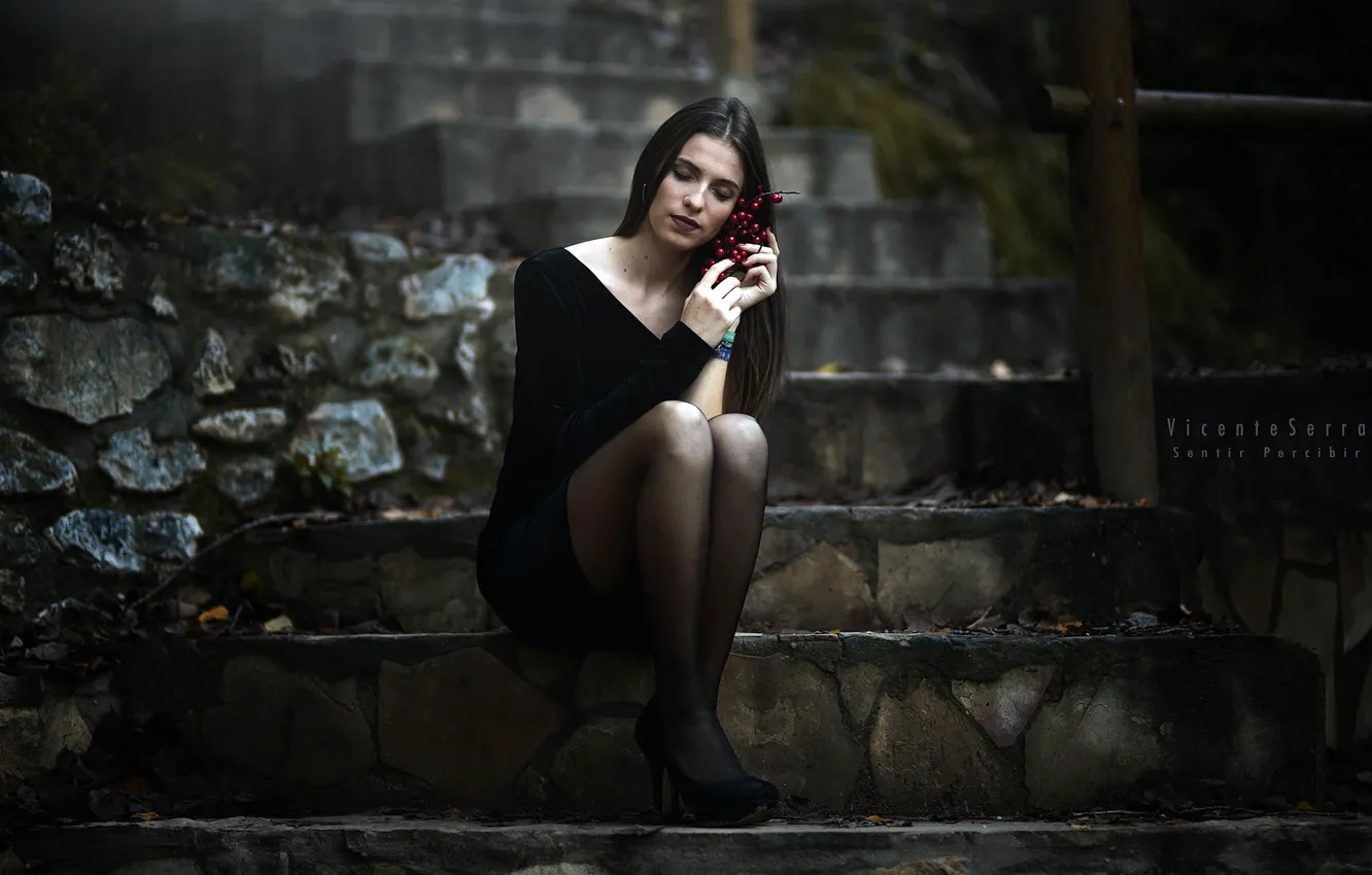 Photo wallpaper girl, mood, stage