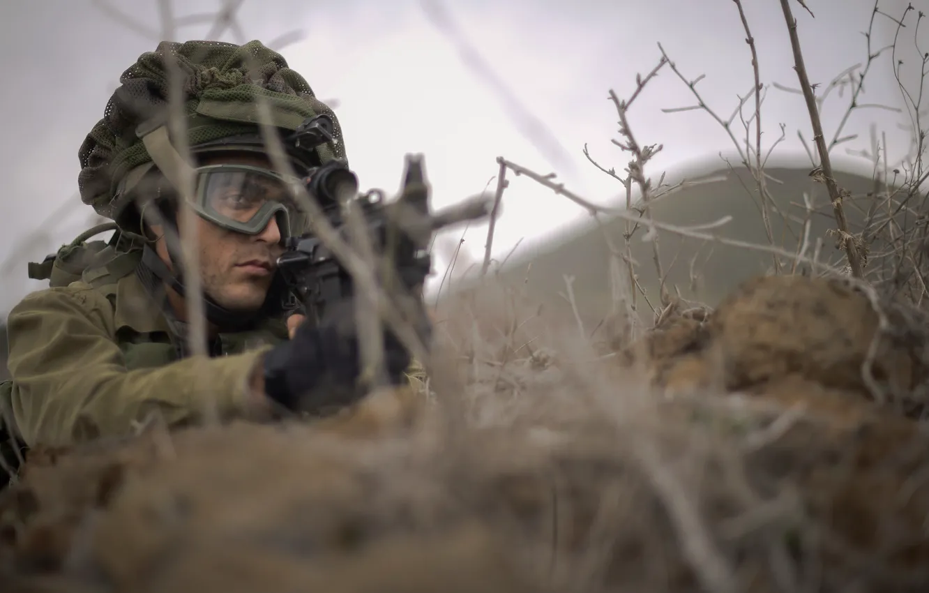 Photo wallpaper weapons, soldiers, Israel Defense Force