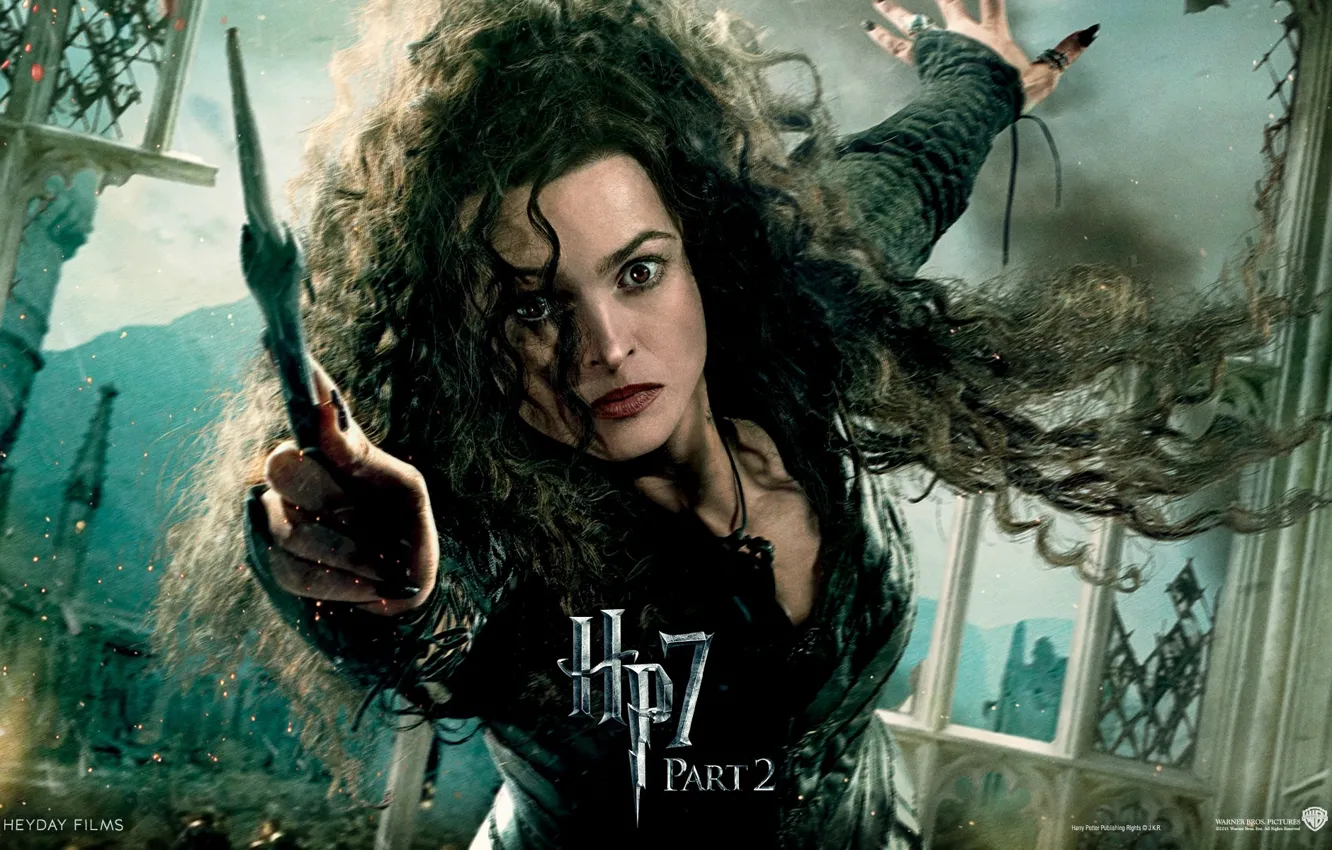 Photo wallpaper Harry Potter and the Deathly Hallows Part 2, Helena Bonham Carter, Helena Bonham Carter, Bellatrix …