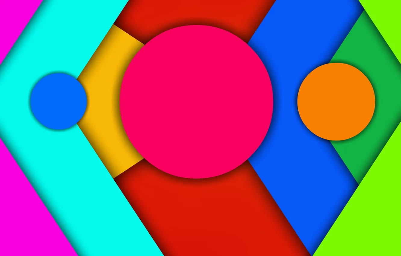 Photo wallpaper circles, shadow, triangle