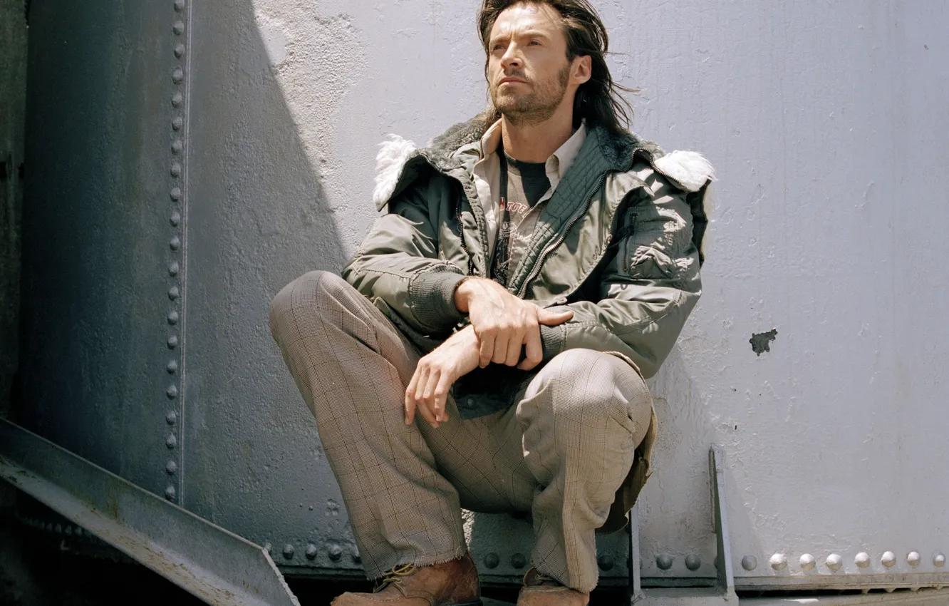 Photo wallpaper hair, shoes, jacket, actor, male, Hugh Jackman, Hugh Jackman
