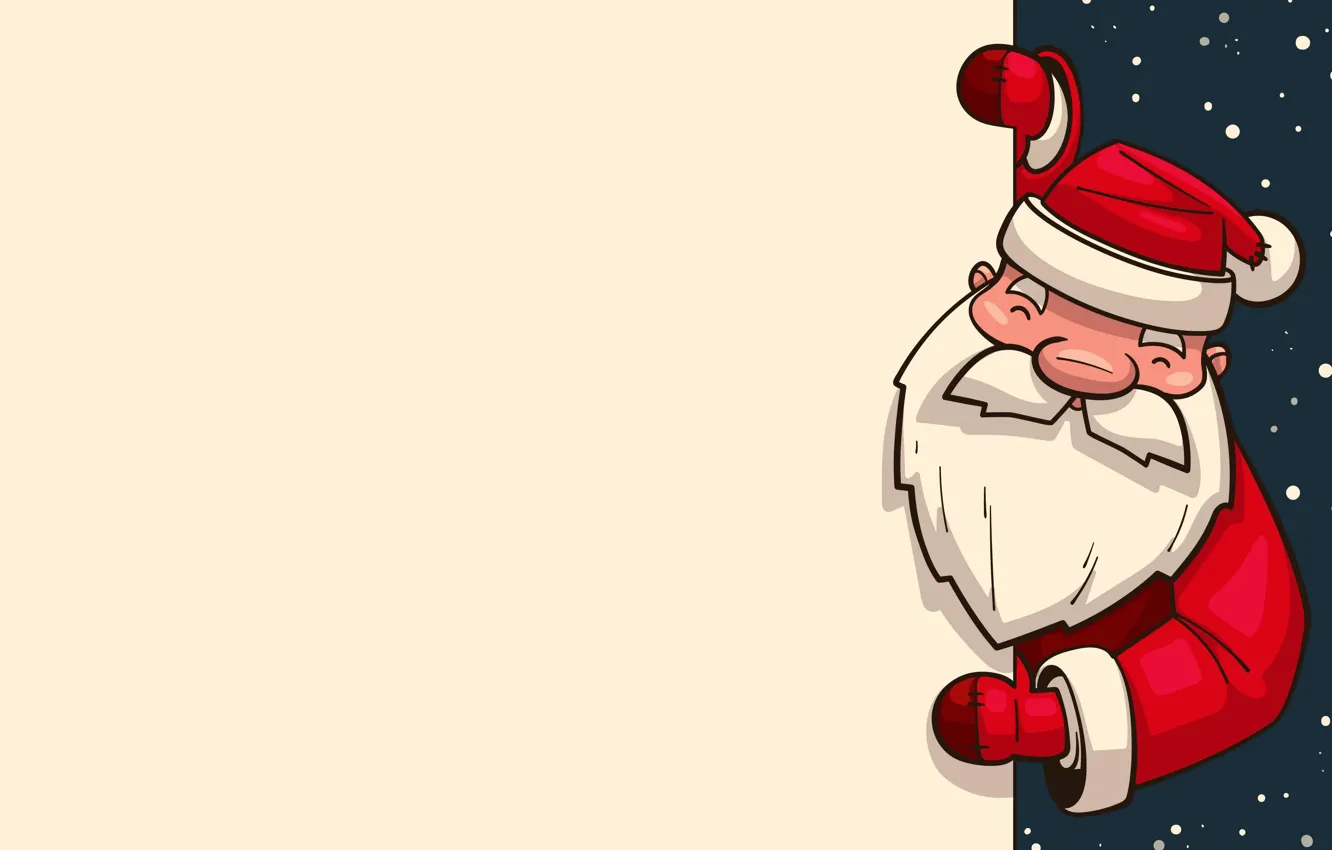 Photo wallpaper new year, Christmas, banner, Santa Claus