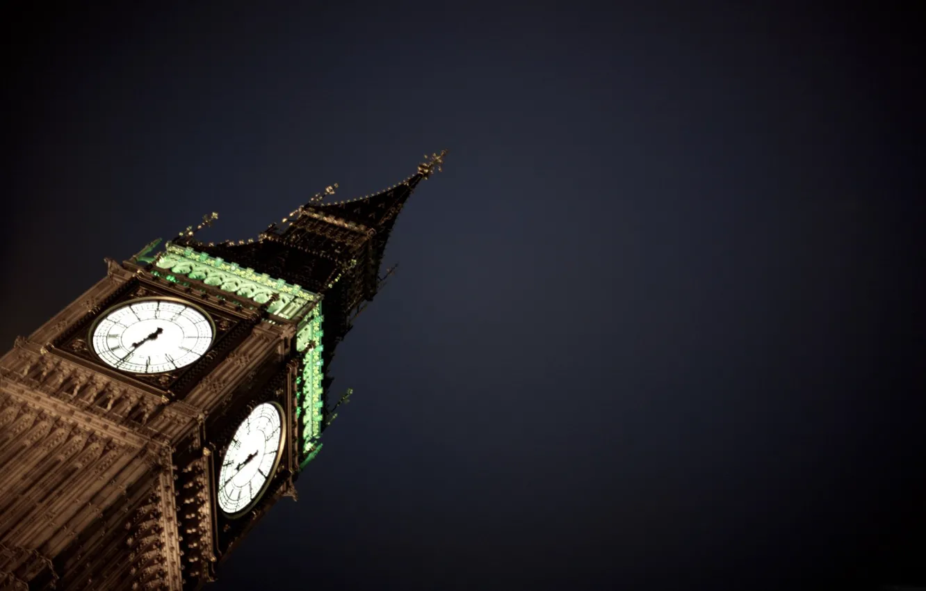 Photo wallpaper night, watch, England, London, Britain, big ben